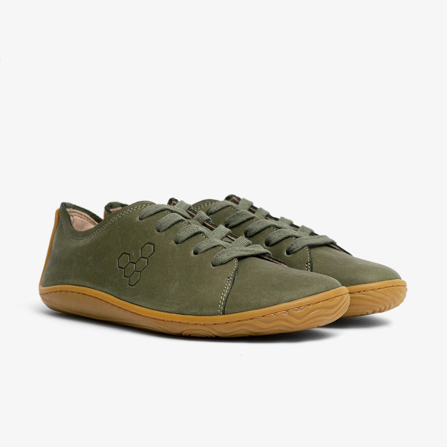 Green Men's Vivobarefoot Addis Casual Shoes | Philippines 0086ILHS